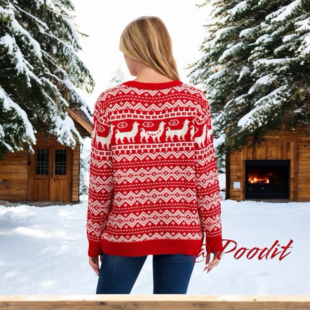 BIBI Cozy holiday sweater S M L XL - Picture 3 of 8